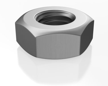 beyaz zemin üzerine fındık. izole 3d görüntü