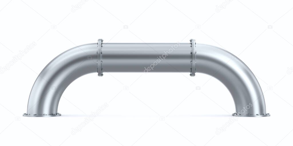 pipeline on white background. Isolated 3D illustration