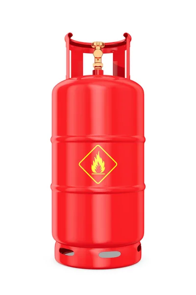Cilindro Gas Sobre Fondo Blanco Ilustración Aislada — Foto de Stock