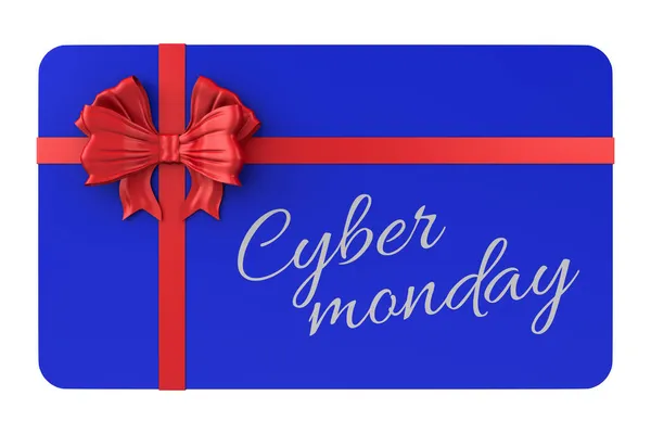 Gift Card Text Cyber Monday White Background Isolated Illustration — Stock Photo, Image