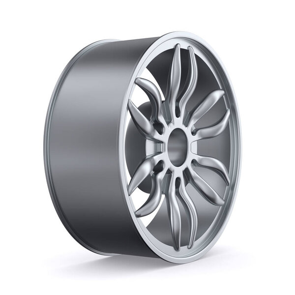 колеса на белом фоне. Изолированная 3D иллюстрация
