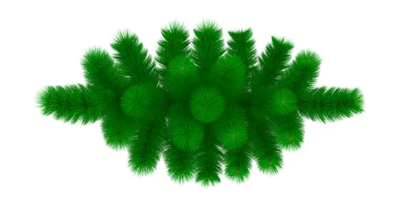 Fur Tree White Background Isolated Illustration — Stock Photo, Image