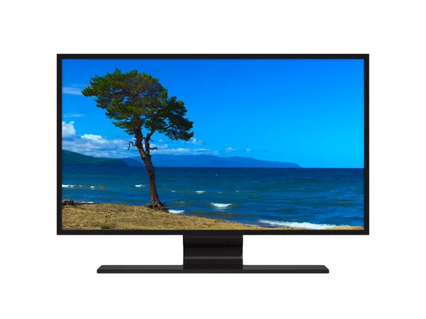 Fernseher Auf Weißem Hintergrund Isolierte Illustration — Stockfoto