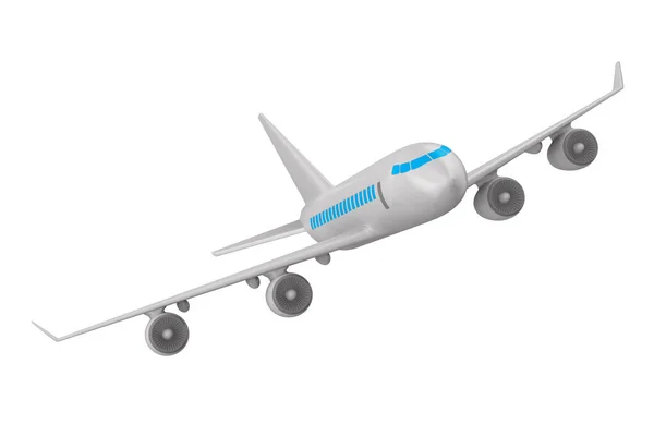 Airplane White Background Isolated Illustration — Stock Photo, Image