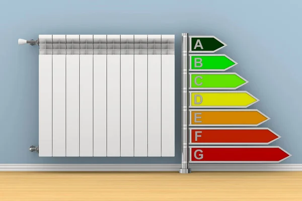 Energy Saving Heating Radiator Wall Illustration — Stock Photo, Image