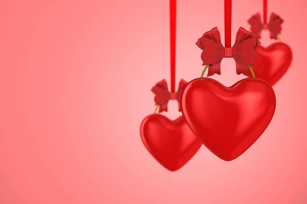 San Valentín Ilustración Sobre Fondo Rosa — Foto de Stock