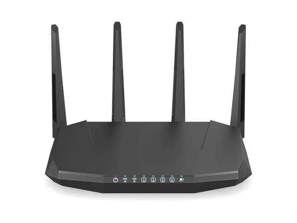 Wireless Internet Router White Background Isolated Illustration — 스톡 사진