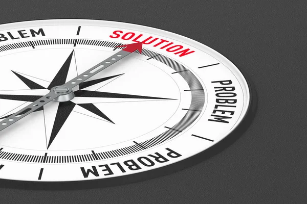 Choice Solution Problem Compass Black Background Isolated Illustration — 스톡 사진