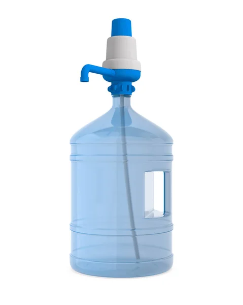 Botella Agua Sobre Fondo Blanco Ilustración Aislada — Foto de Stock