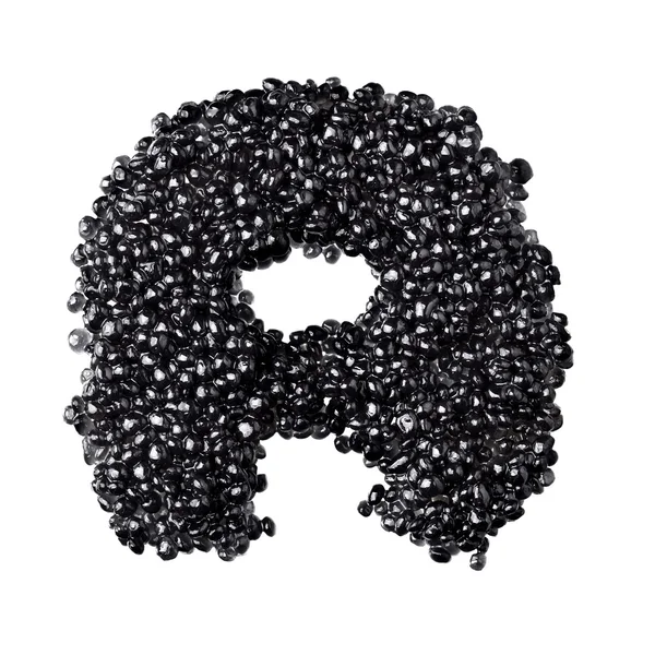 Black caviar alphabet — Stock Image Black caviar alphabet Royalty Free Stock Photos