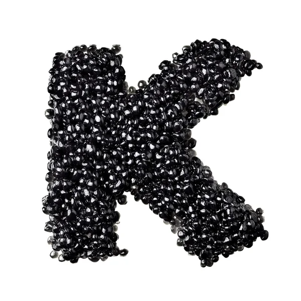 Black caviar alphabet — Stock Image Black caviar alphabet Stock Picture