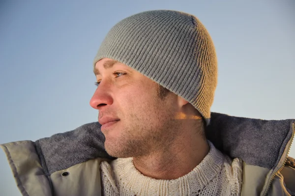 Inverno retrato masculino . — Fotografia de Stock