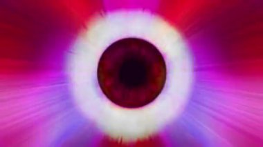 Modern yaratıcı konsept video 4K. Çağdaş sanat soyut renkli arka plan, dudaklar ve gözler. Dijital GIF doku arkaplanı. Çağdaş stop sinema sanatı. Modernizm. Moda sanatı, psikedelik tarzı.