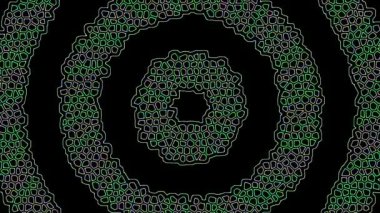Modern yaratıcı konsept video 4K. Geometrik elementler ve desenli çağdaş sanat soyut arka planı. Dijital GIF doku gerilemesi. Moda sanat, psikedelik tarz. Çağdaş pop sanat şablonu.