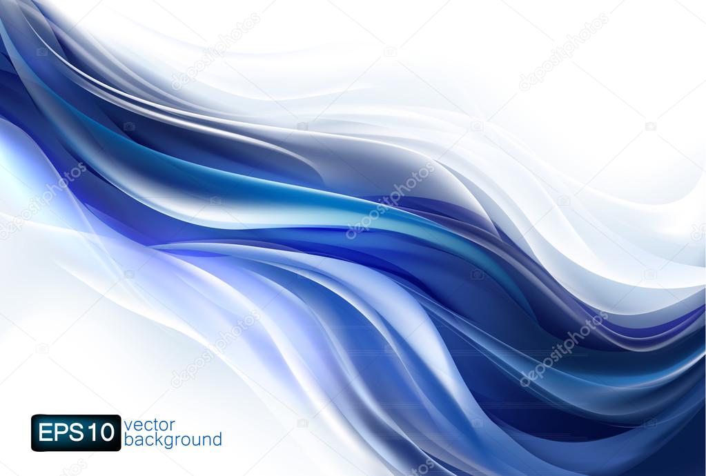 Vector. Blue elegant wave