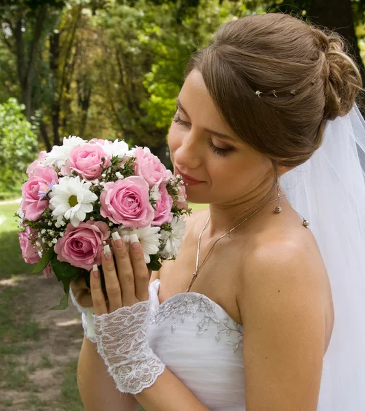 Wunderschönes Brautporträt — Stockfoto