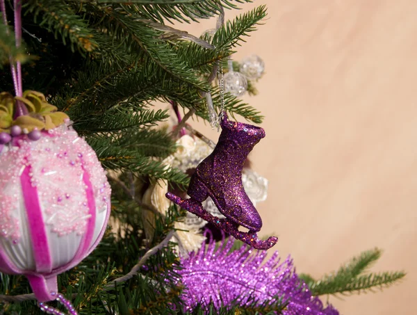 Christmas decoration on tree — Stock Photo, Image