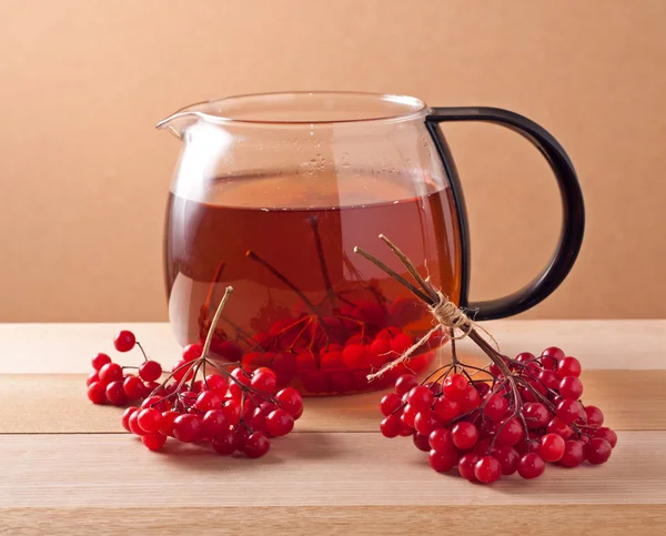 Čaj s ovocem Kalina — Stock fotografie