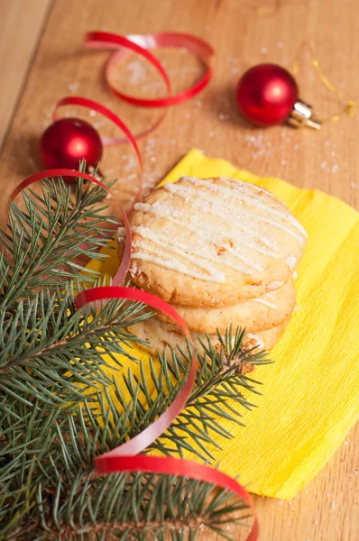 Christmas cookies and decoration — Stock Photo, Image