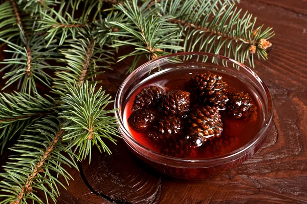 Confiture from fir cones — Stock Photo, Image