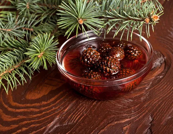 Confiture from fir cones — Stock Photo, Image