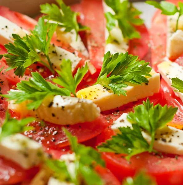 Tomates e mussarela — Fotografia de Stock