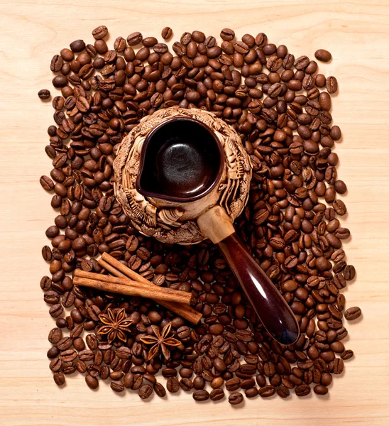 Coffee and coffee beans — Stock Photo, Image