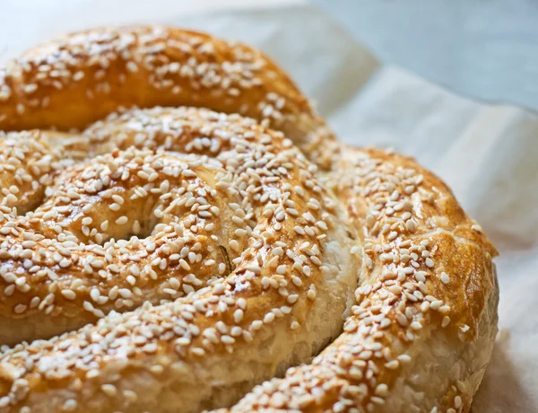 Bread with sesame seeds — Stock Photo, Image
