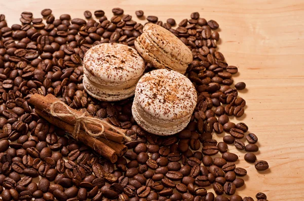Kawa i makaroniki — Zdjęcie stockowe