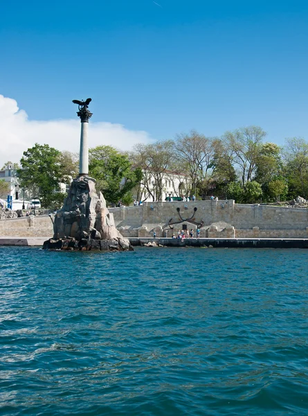 Gezonken oorlogsschepen monument in sevastopol, Krim — Stockfoto