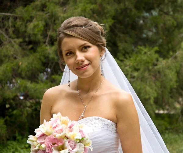 Portrait of beautiful bride — Stock Photo, Image