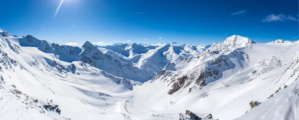 Snow mountain panorama Stockfoto