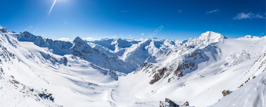 Snow mountain panorama