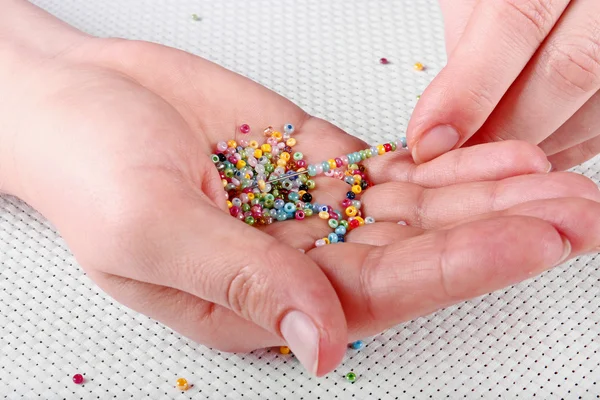 Embroidery beads — Stock Photo, Image