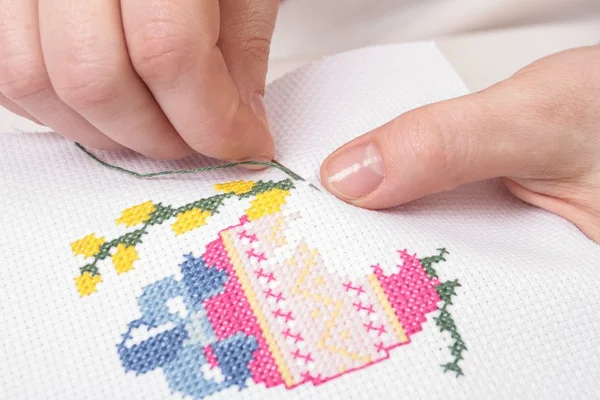 Easter embroidery — Stock Photo, Image