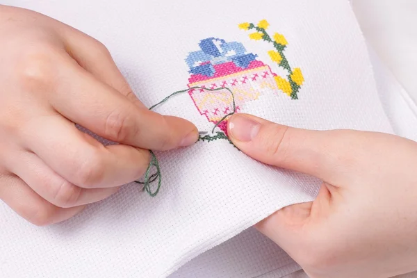 Easter embroidery — Stock Photo, Image
