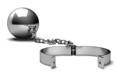 metal top ve zincir beyaz bir arka plan karşı izole.