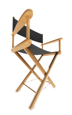 ahşap katlanır sandalye üzerinde beyaz izole