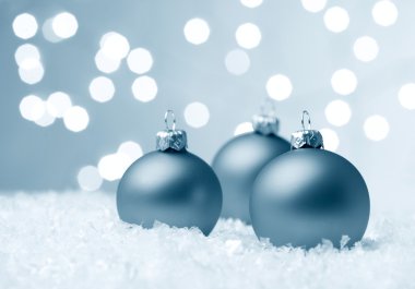 mavi renkli Noel dekorasyon baubles