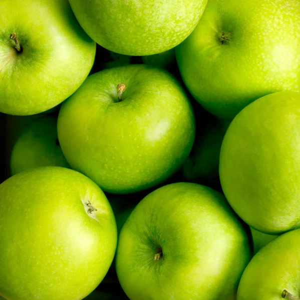 Green apples background — Stock Photo, Image