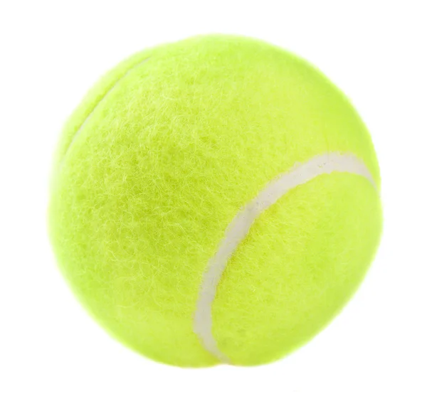 Tennis ball close up isolated on white — Stock Photo, Image