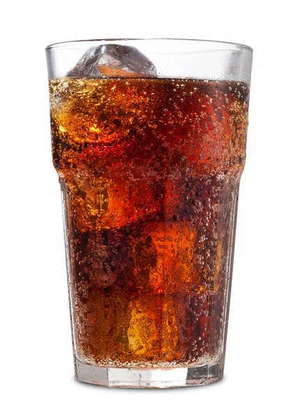 Vaso de cola con hielo —  Fotos de Stock