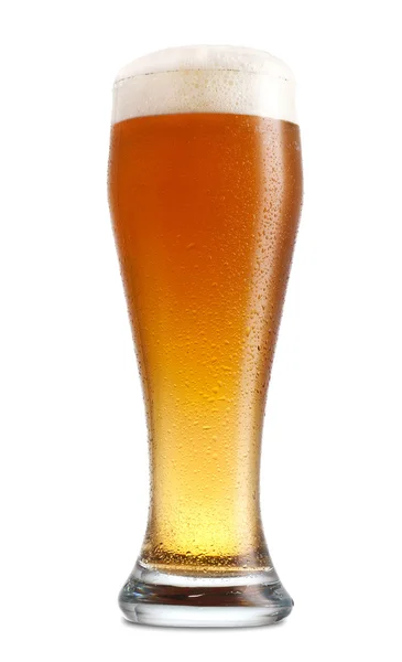 Glass of light beer — Stock Photo, Image