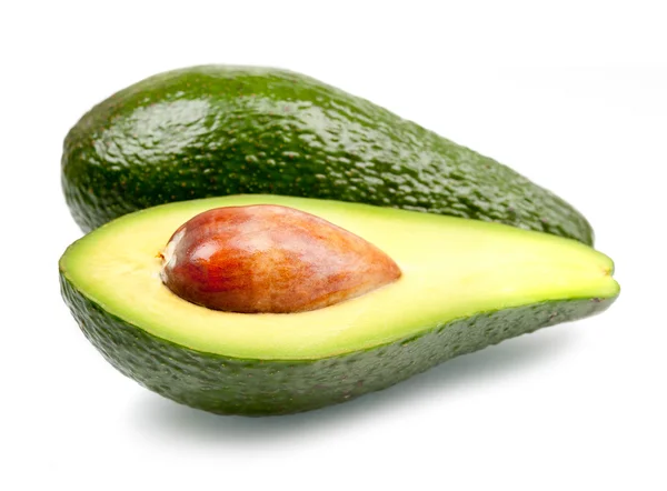 Avocado pe fundal alb — Fotografie, imagine de stoc