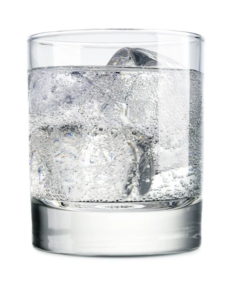 Glass with ice — Stock Photo, Image