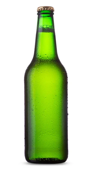 Bouteille de bière verte — Photo