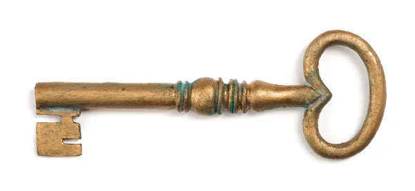 Vintage brass sleutel — Stockfoto