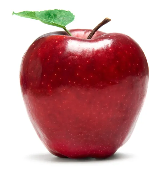 Färskt rött äpple — Stockfoto