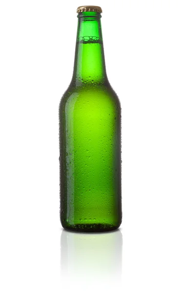 Green beer bottle Stock Photo