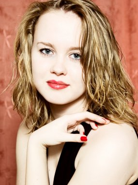 genç kadın portre studio vurdu